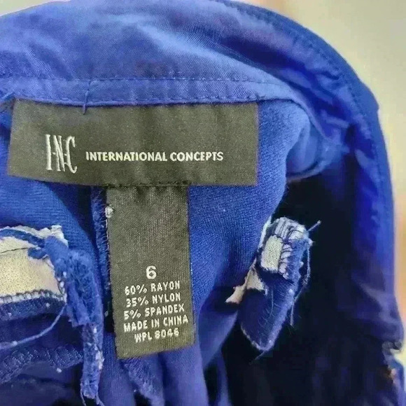 I.N.C international concepts royal blue ponte pants size 6 - Picture 5 of 5